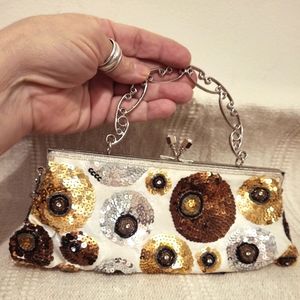 Vintage Sequined Clutch/Crossbody Purse
